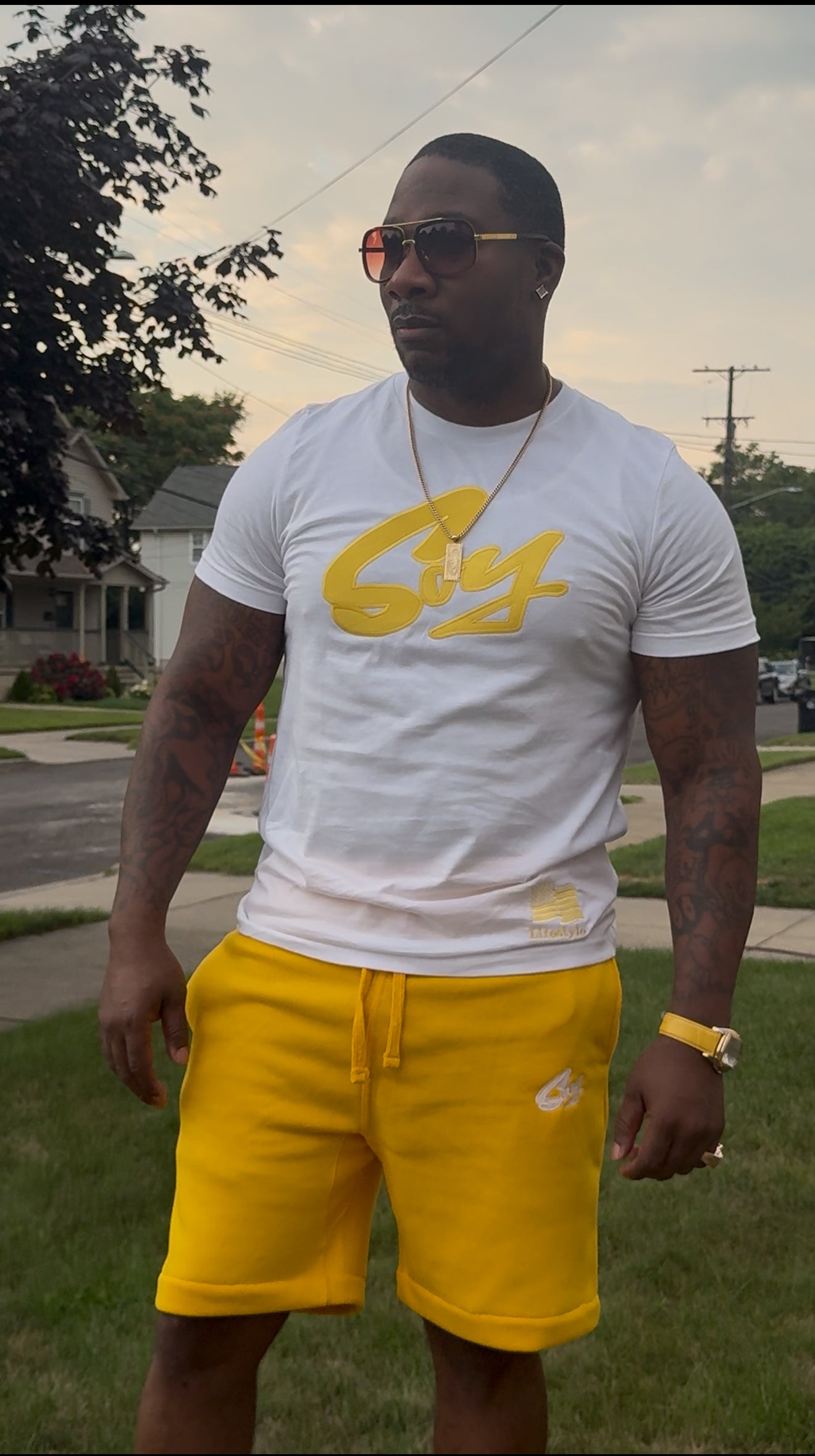 Mello Yello shorts set